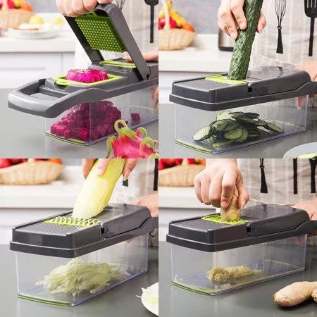 Multifunctional Chopper Slicer with 8 Blades